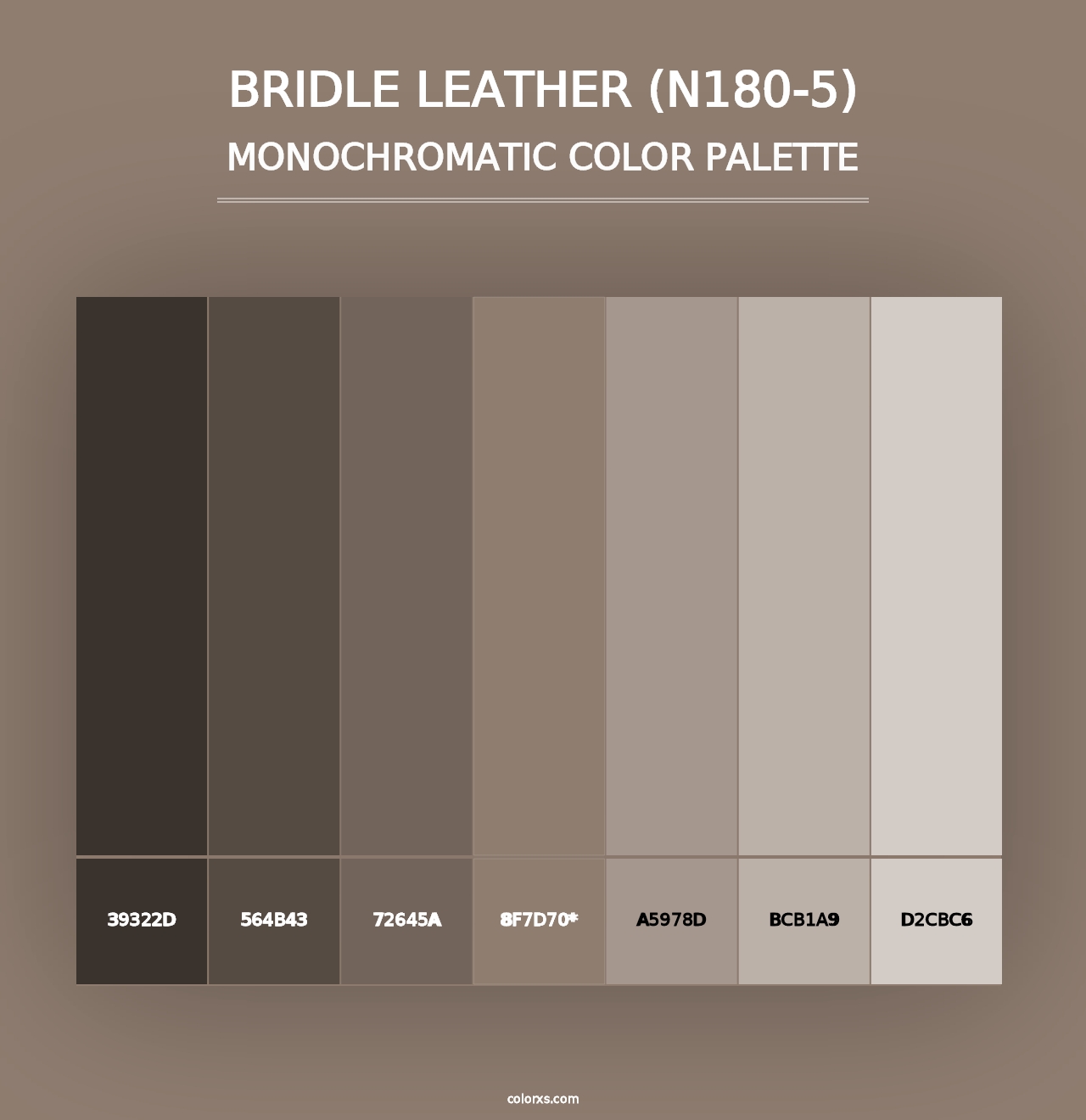 Bridle Leather (N180-5) - Monochromatic Color Palette