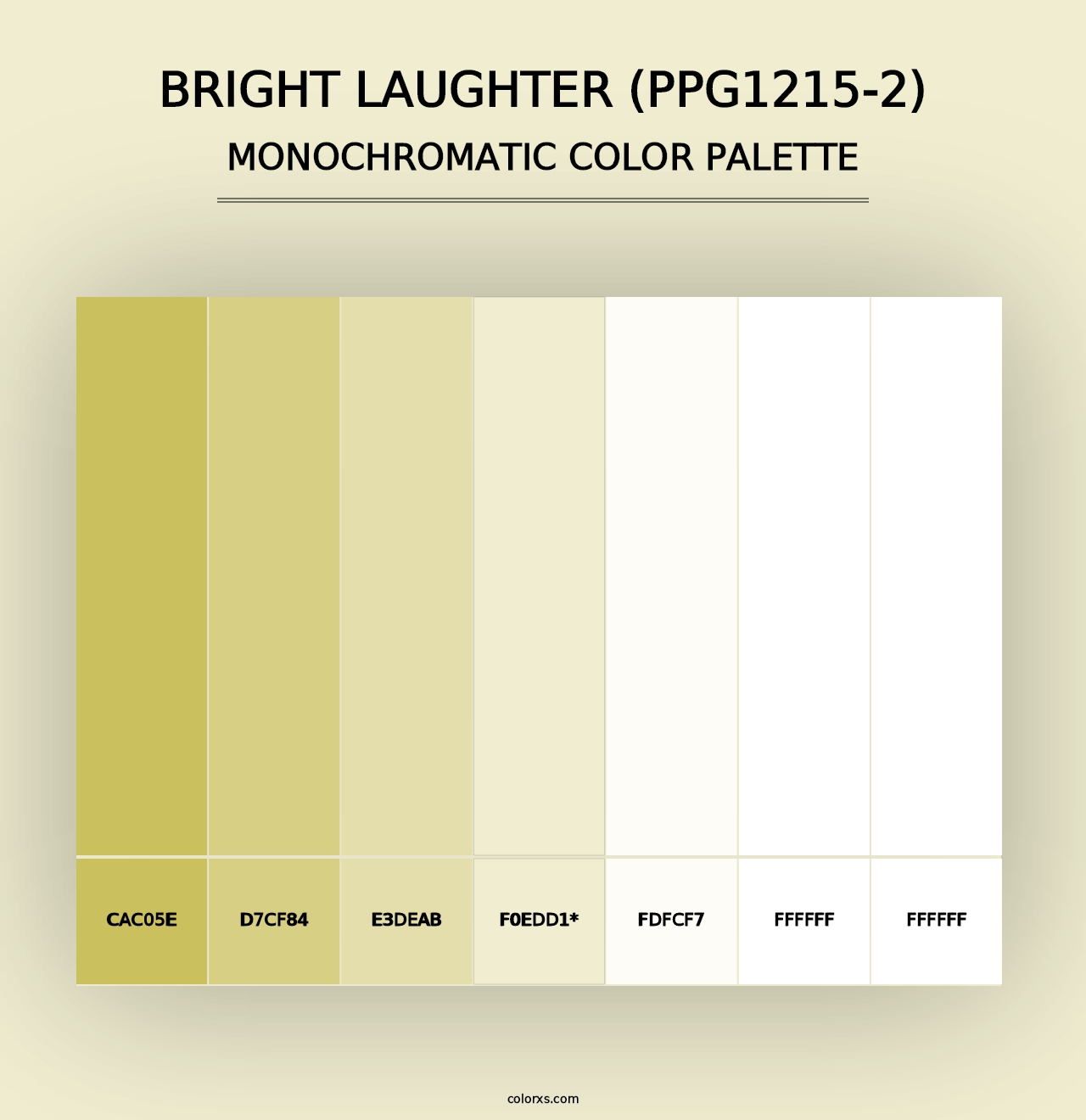 Bright Laughter (PPG1215-2) - Monochromatic Color Palette