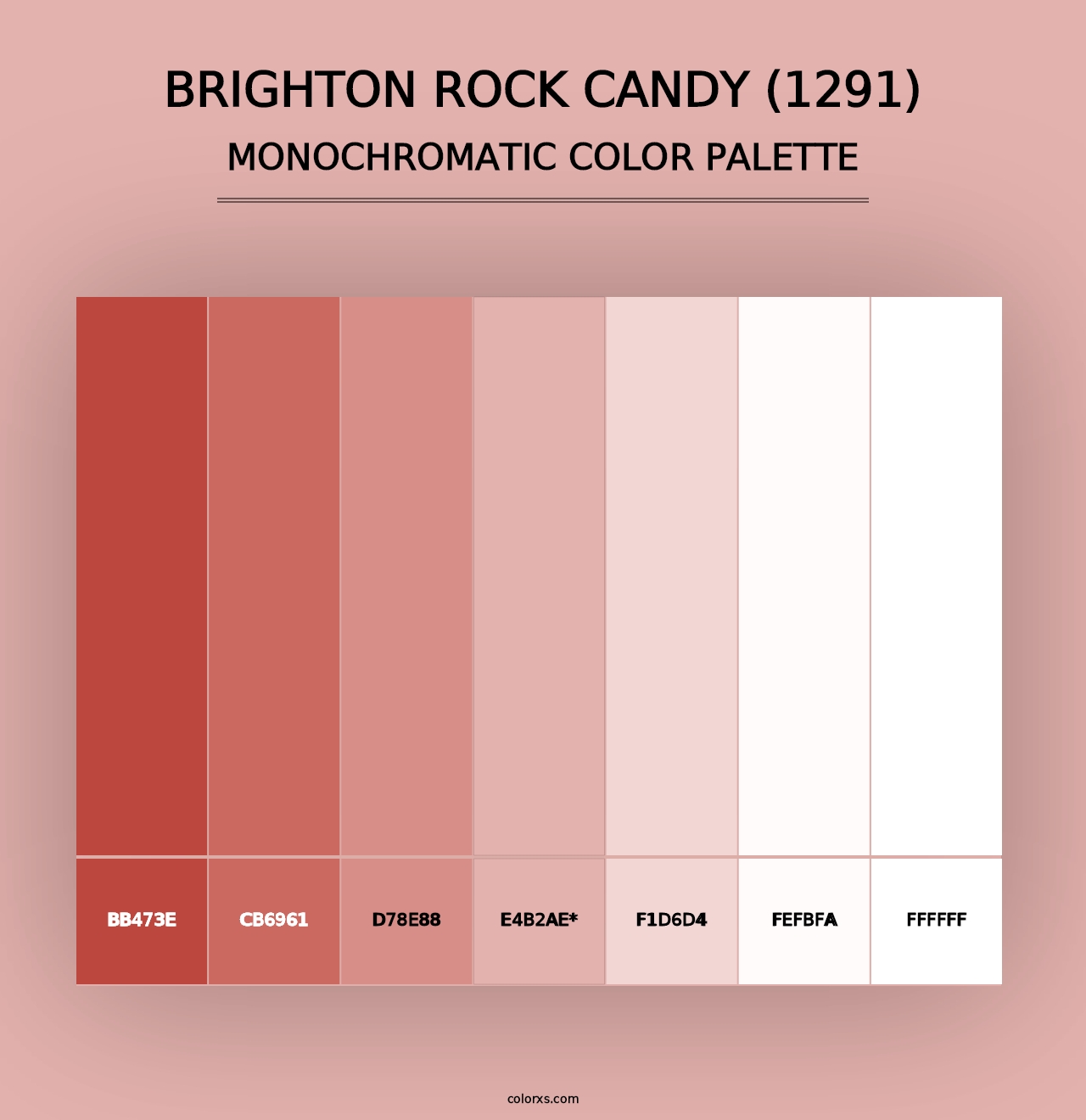 Brighton Rock Candy (1291) - Monochromatic Color Palette