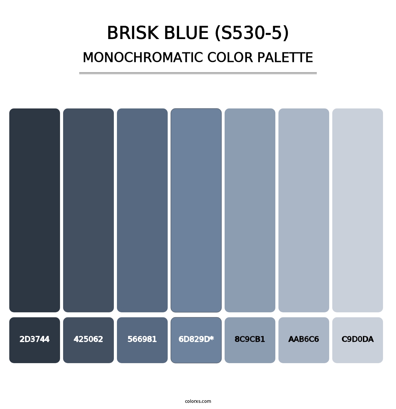 Brisk Blue (S530-5) - Monochromatic Color Palette