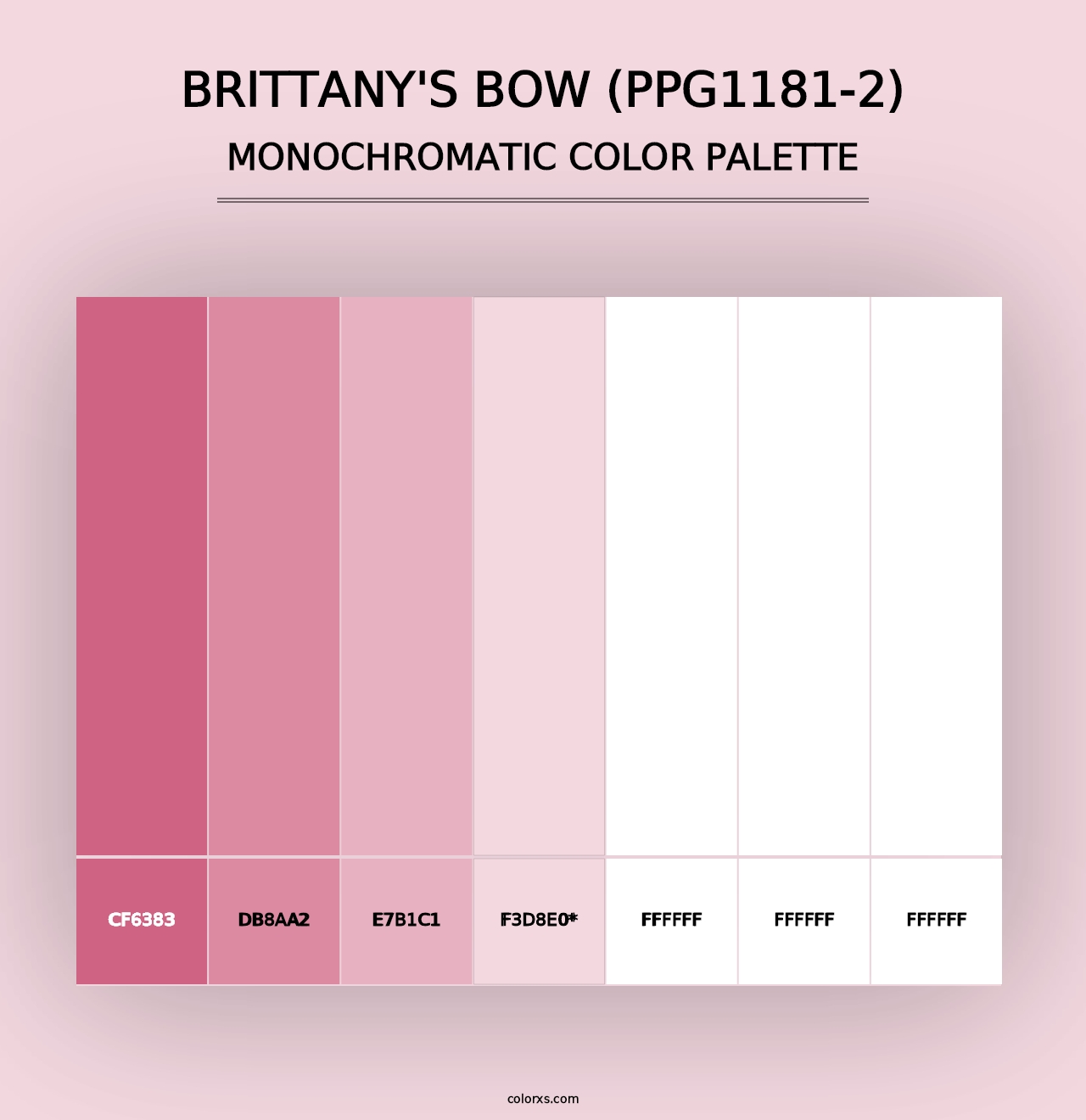 Brittany's Bow (PPG1181-2) - Monochromatic Color Palette