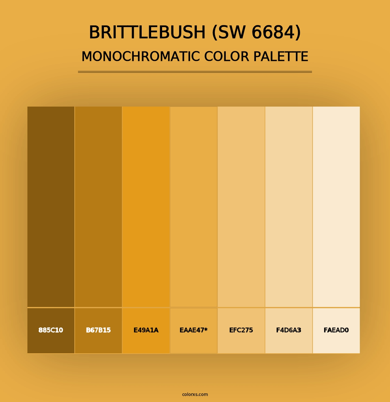 Brittlebush (SW 6684) - Monochromatic Color Palette