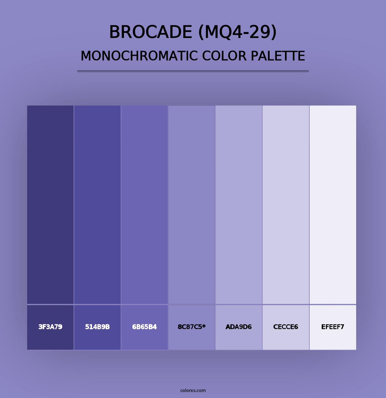 Brocade (MQ4-29) - Monochromatic Color Palette