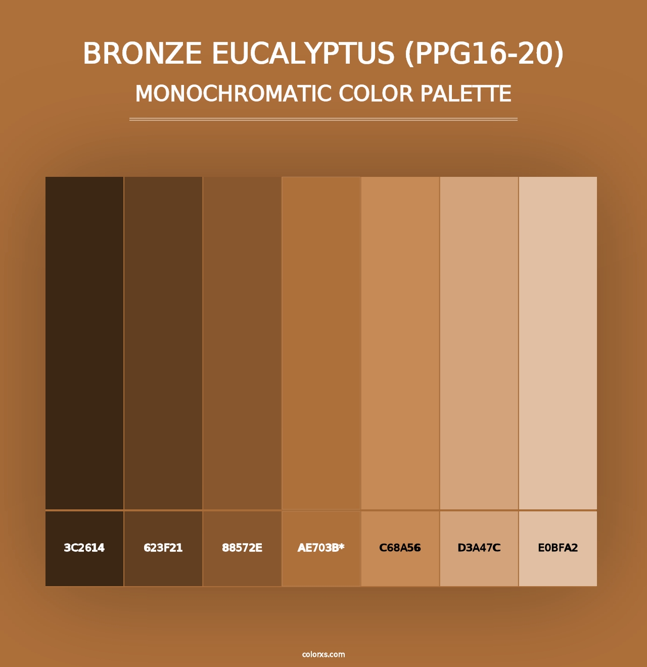 Bronze Eucalyptus (PPG16-20) - Monochromatic Color Palette