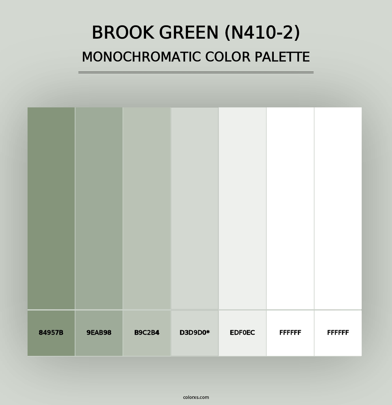 Brook Green (N410-2) - Monochromatic Color Palette