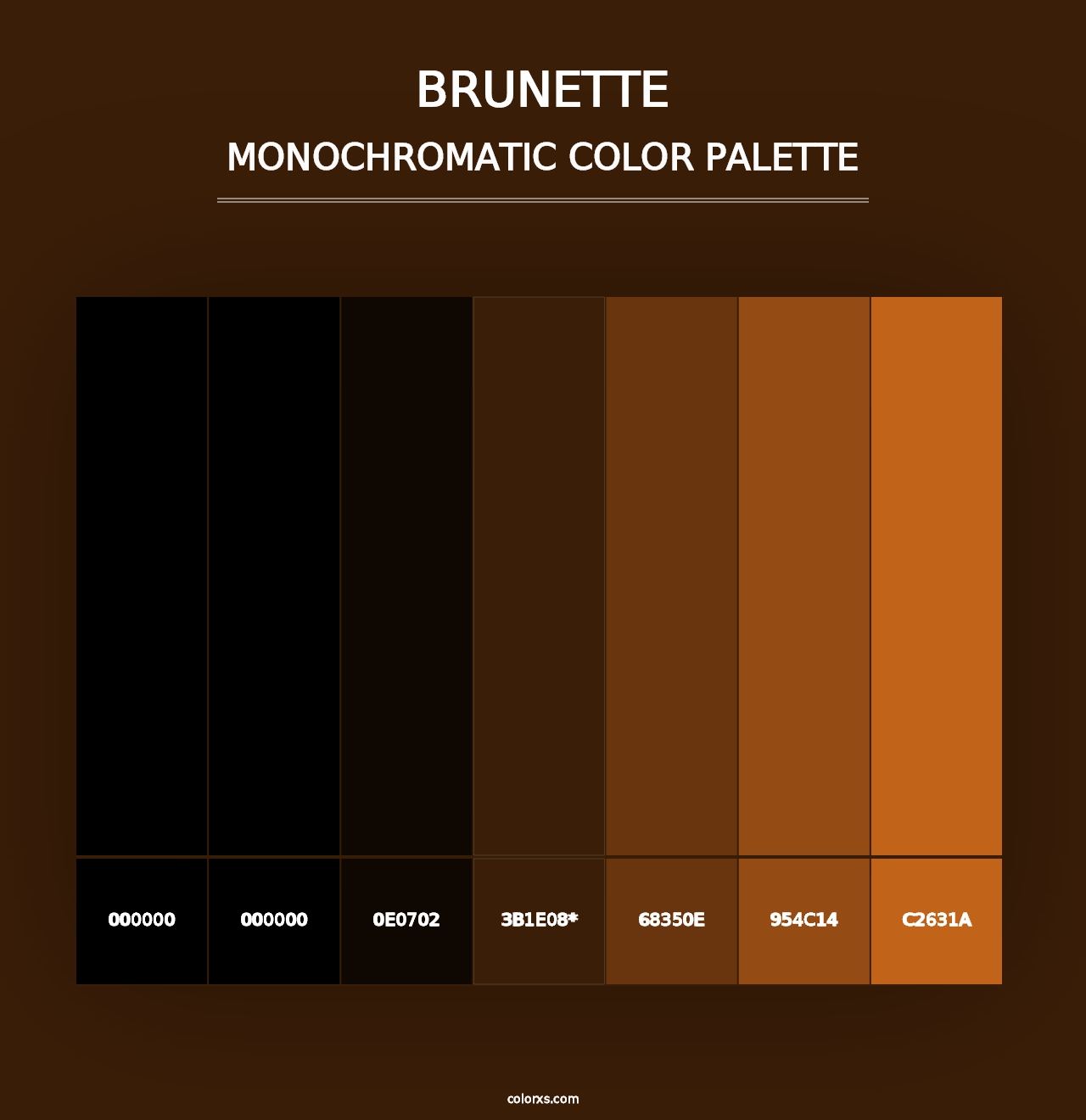 Brunette - Monochromatic Color Palette