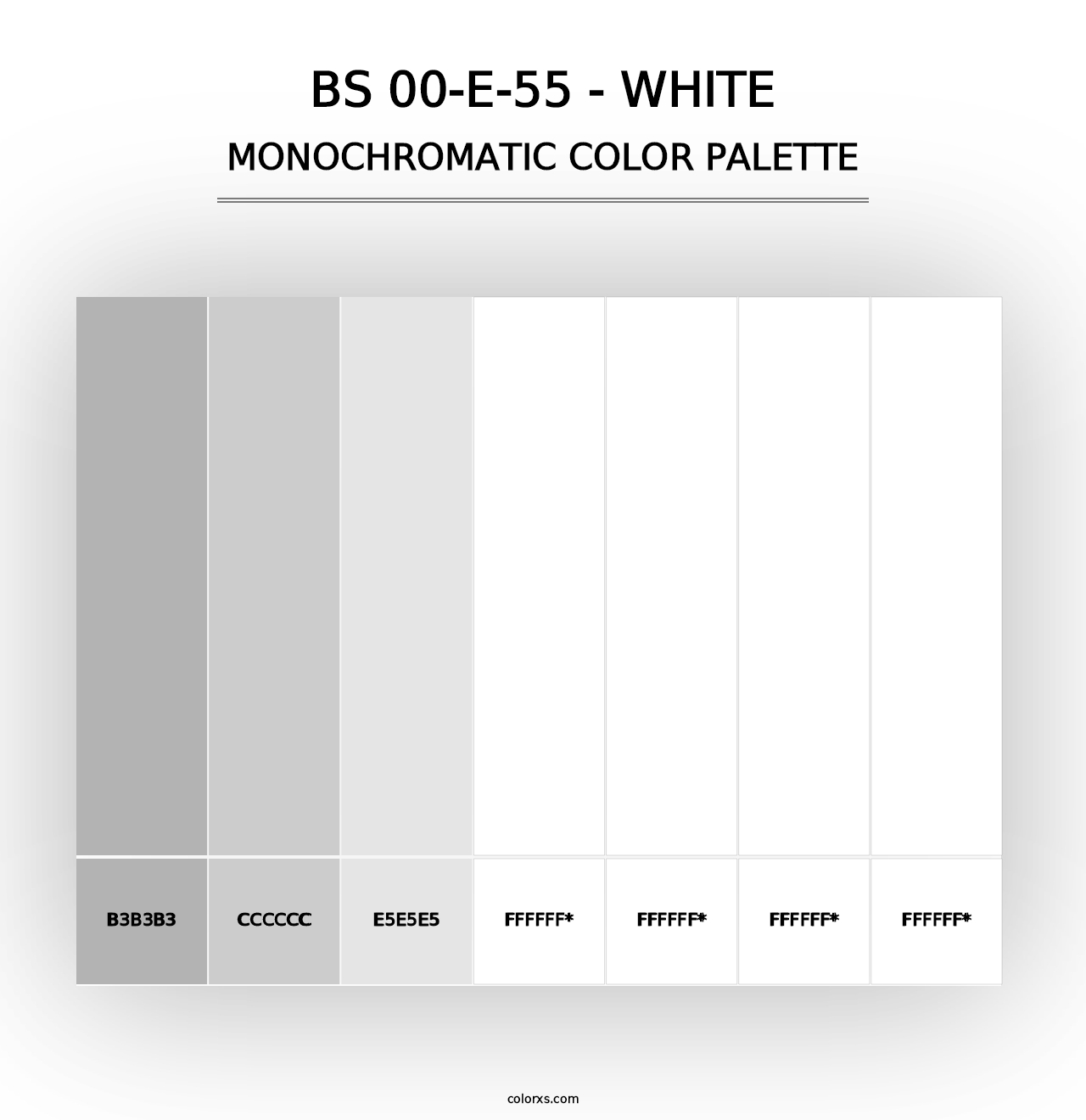 BS 00-E-55 - White - Monochromatic Color Palette