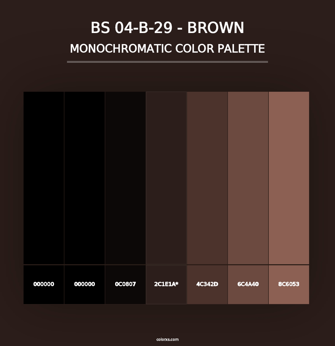 BS 04-B-29 - Brown - Monochromatic Color Palette