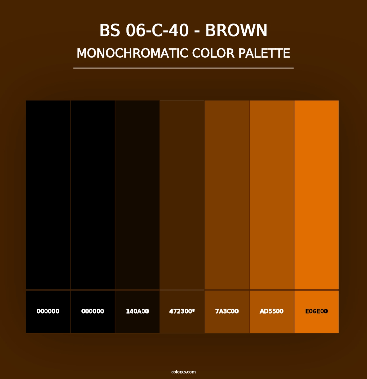 BS 06-C-40 - Brown - Monochromatic Color Palette