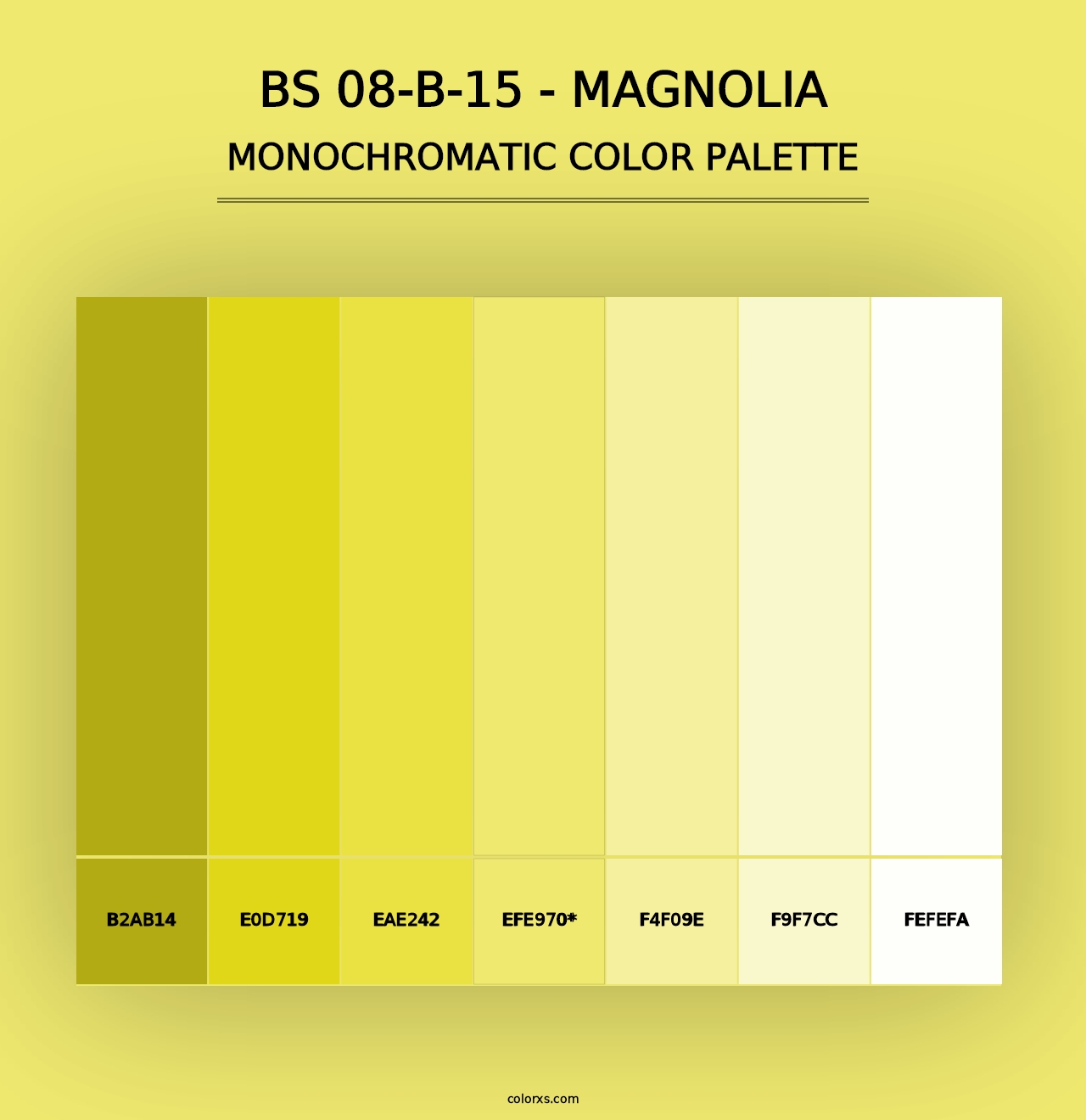 BS 08-B-15 - Magnolia - Monochromatic Color Palette