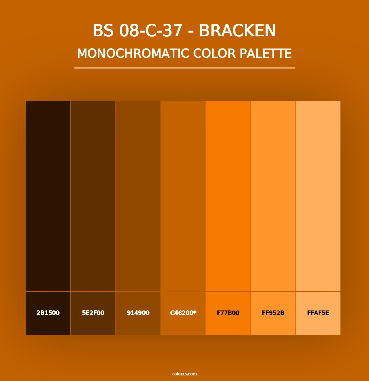 BS 08-C-37 - Bracken - Monochromatic Color Palette