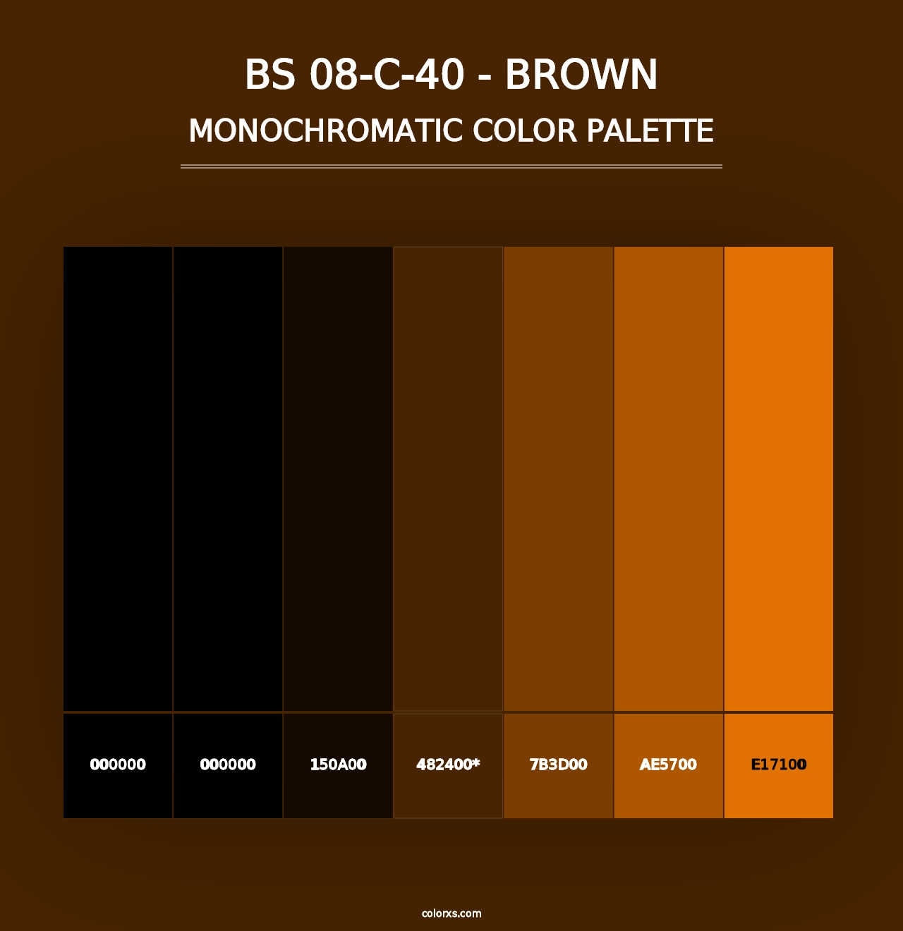 BS 08-C-40 - Brown - Monochromatic Color Palette