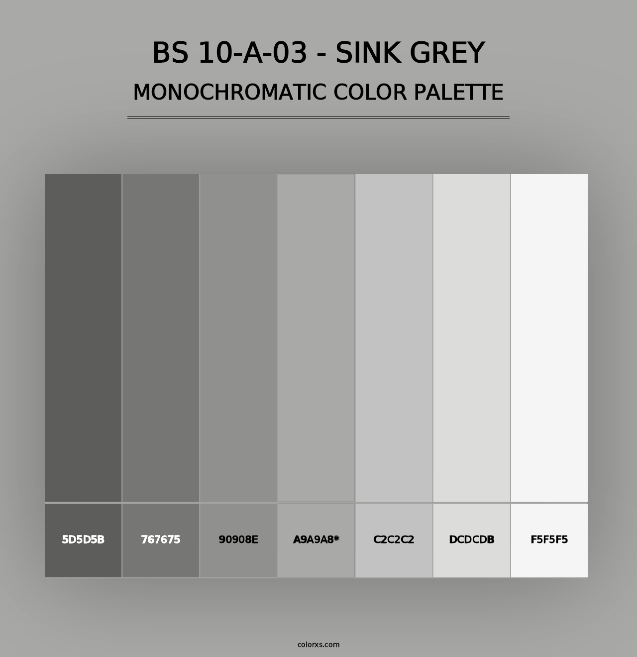 BS 10-A-03 - Sink Grey - Monochromatic Color Palette