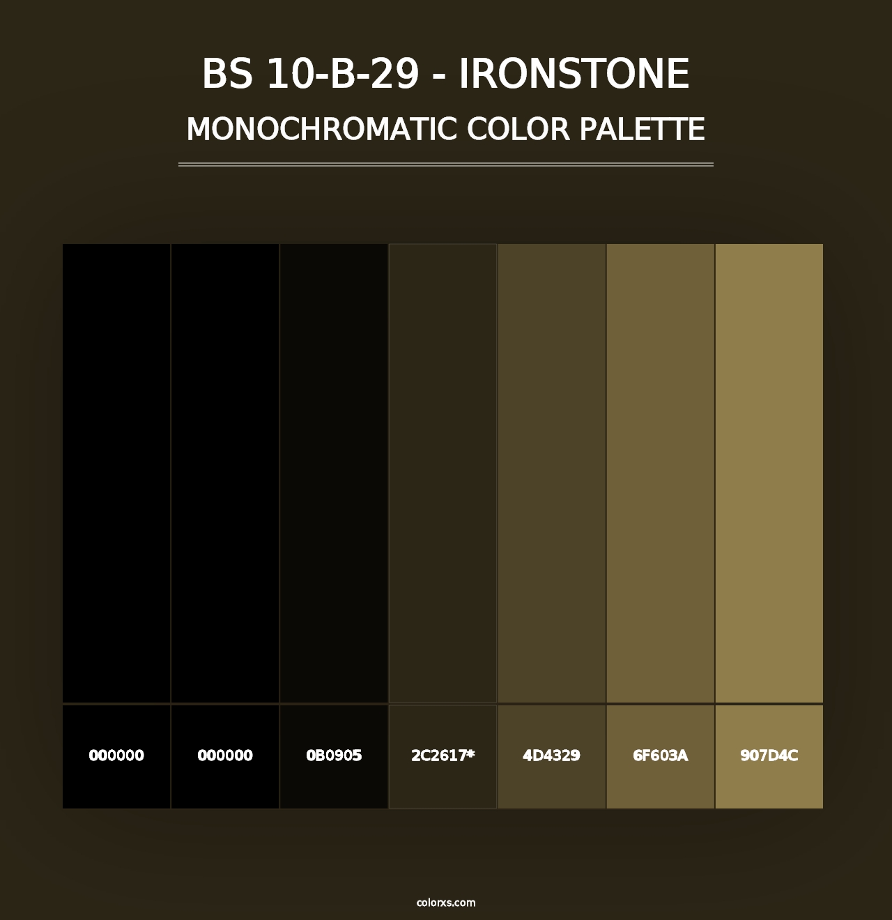 BS 10-B-29 - Ironstone - Monochromatic Color Palette