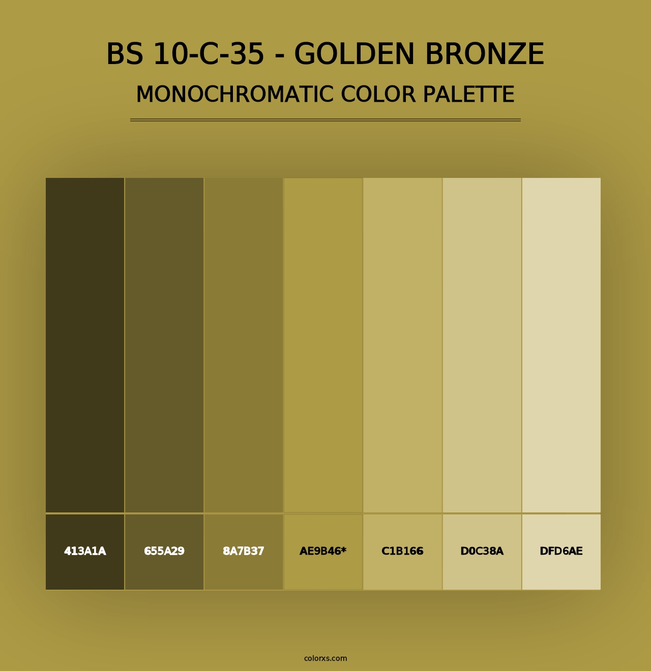 BS 10-C-35 - Golden Bronze - Monochromatic Color Palette