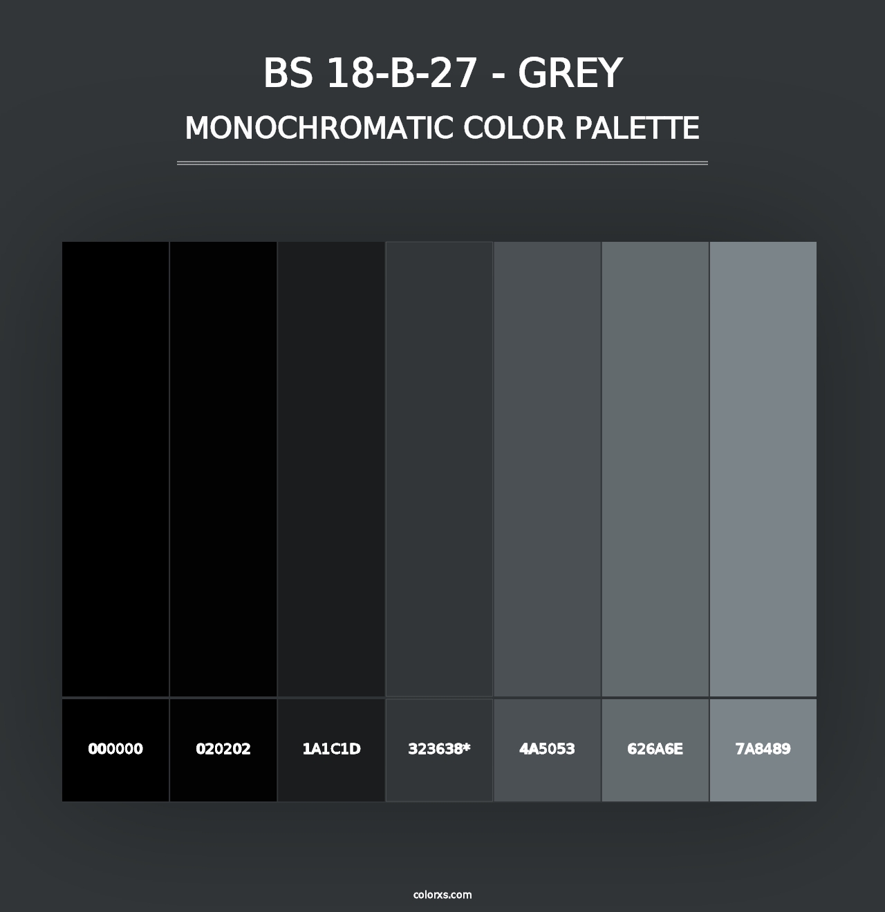 BS 18-B-27 - Grey - Monochromatic Color Palette