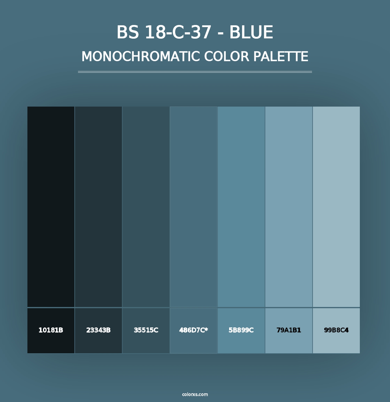 BS 18-C-37 - Blue - Monochromatic Color Palette