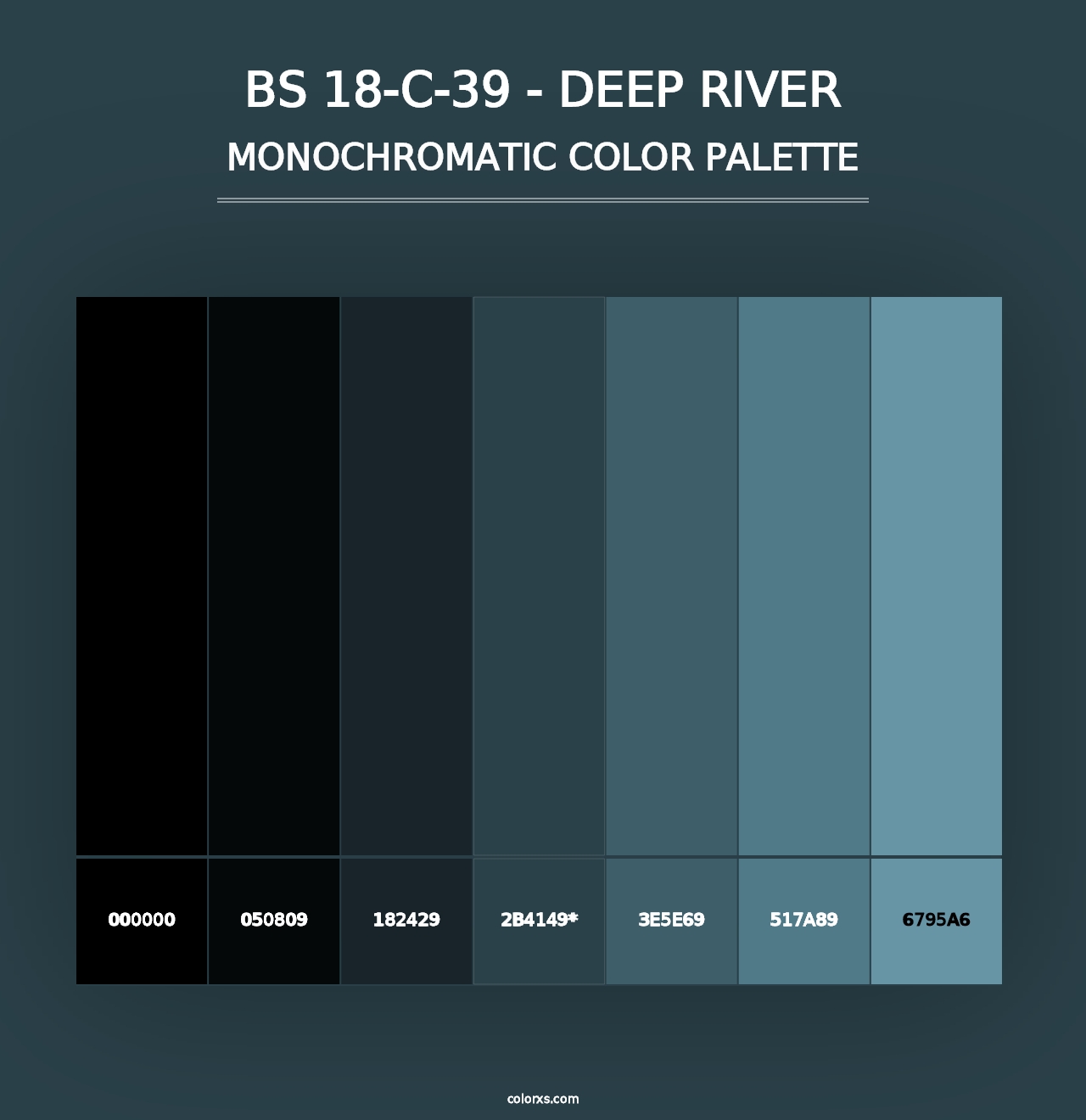 BS 18-C-39 - Deep River - Monochromatic Color Palette