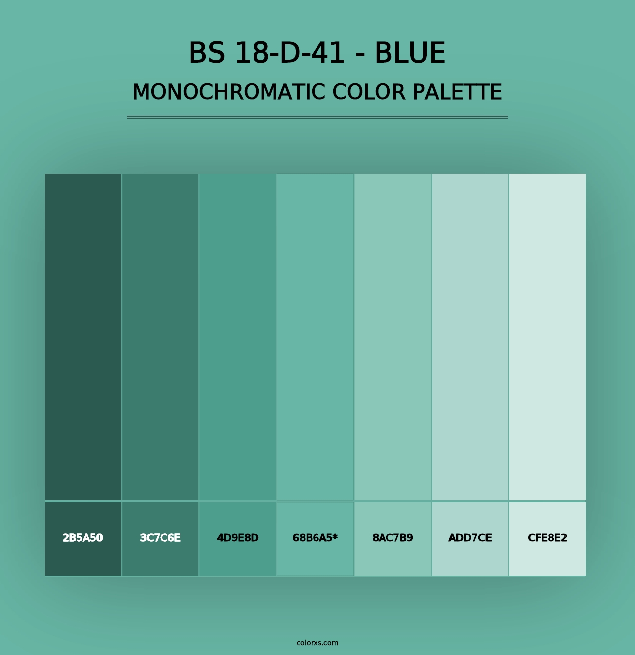 BS 18-D-41 - Blue - Monochromatic Color Palette