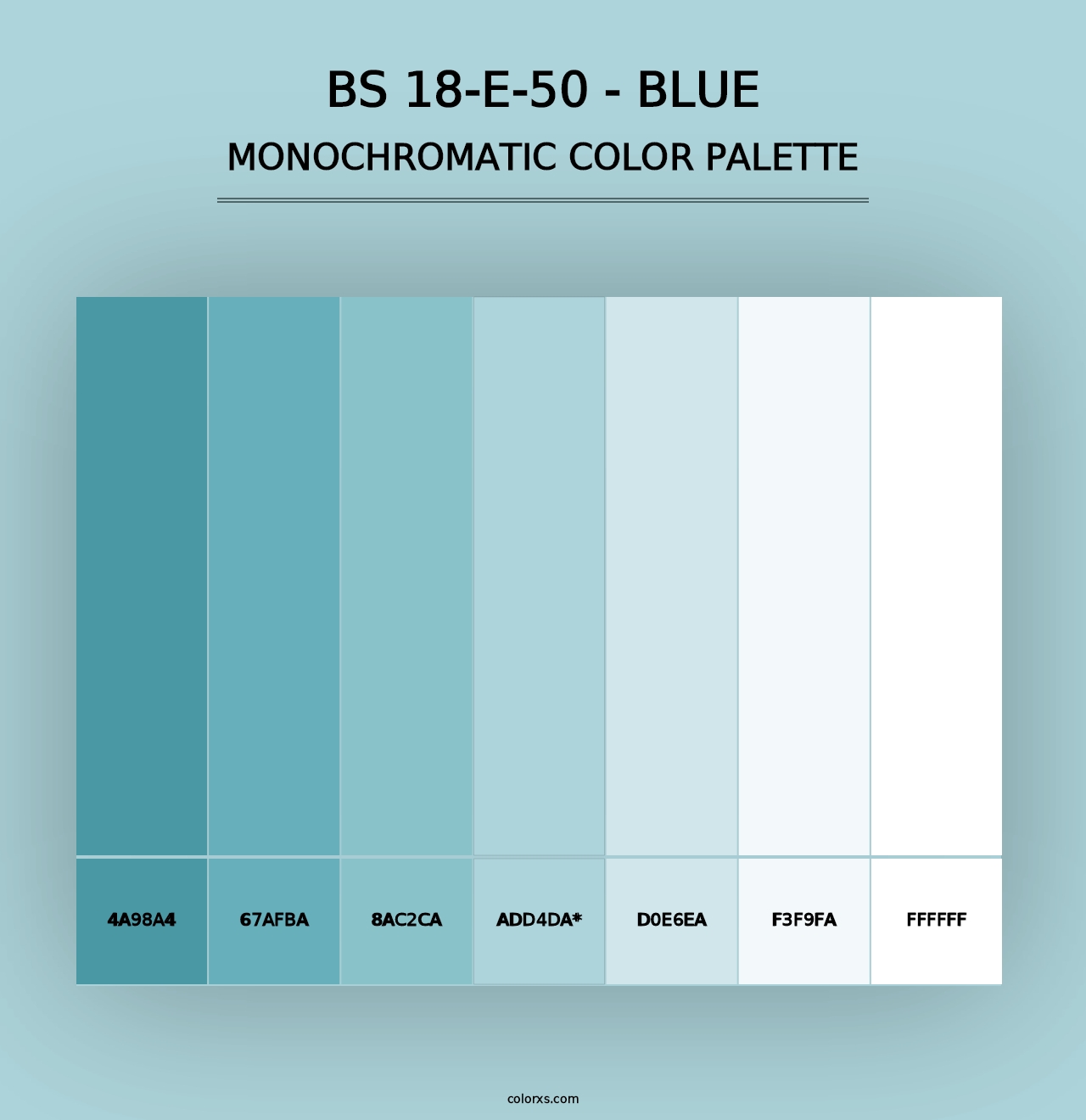 BS 18-E-50 - Blue - Monochromatic Color Palette