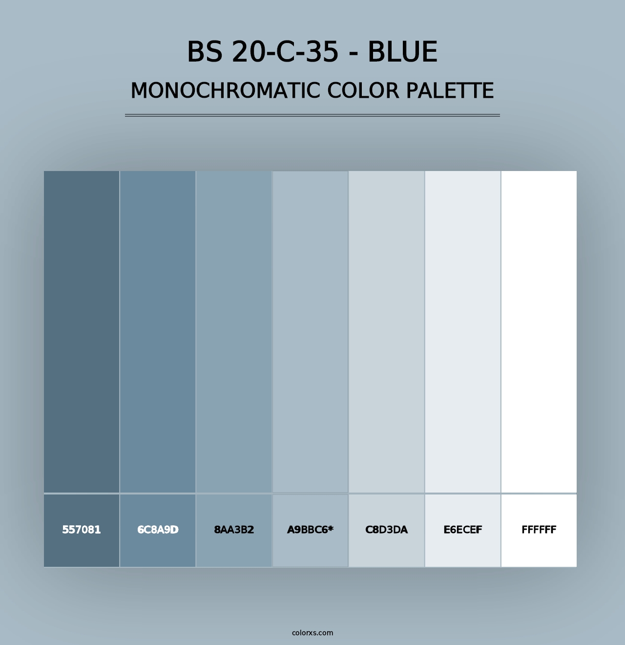 BS 20-C-35 - Blue - Monochromatic Color Palette