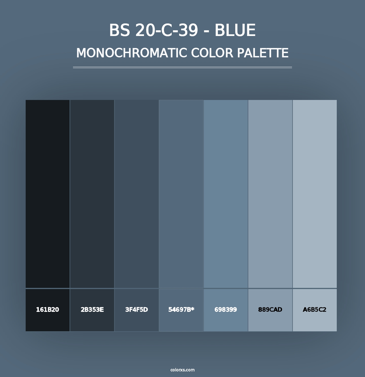 BS 20-C-39 - Blue - Monochromatic Color Palette