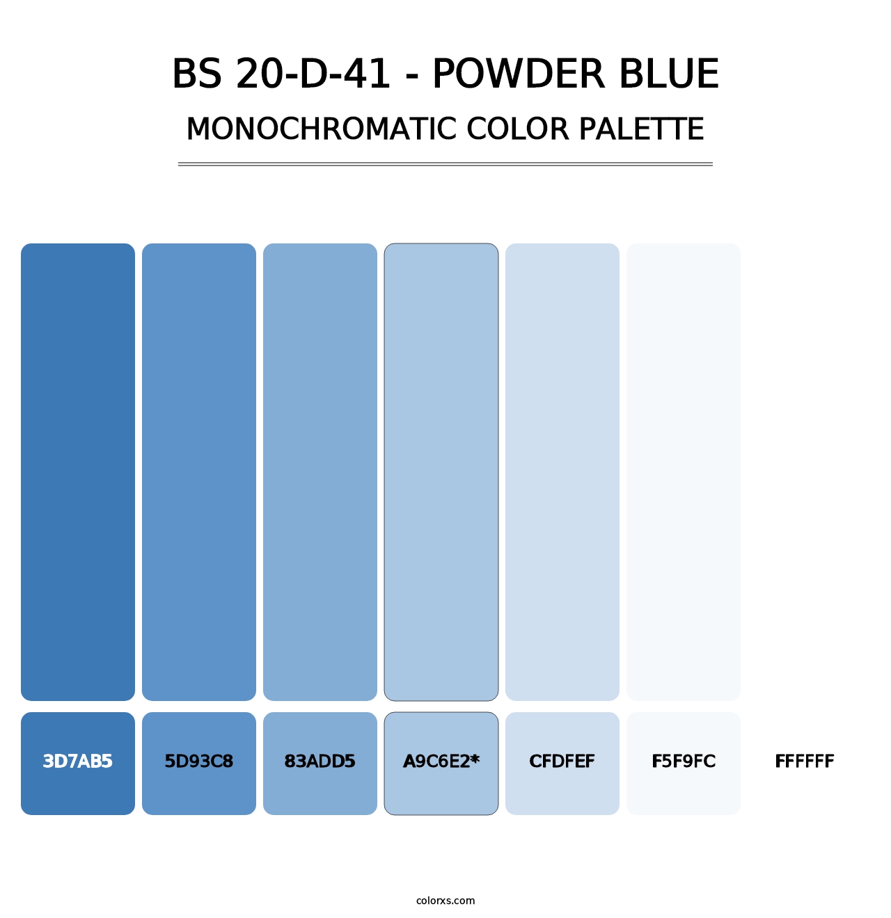 BS 20-D-41 - Powder Blue - Monochromatic Color Palette