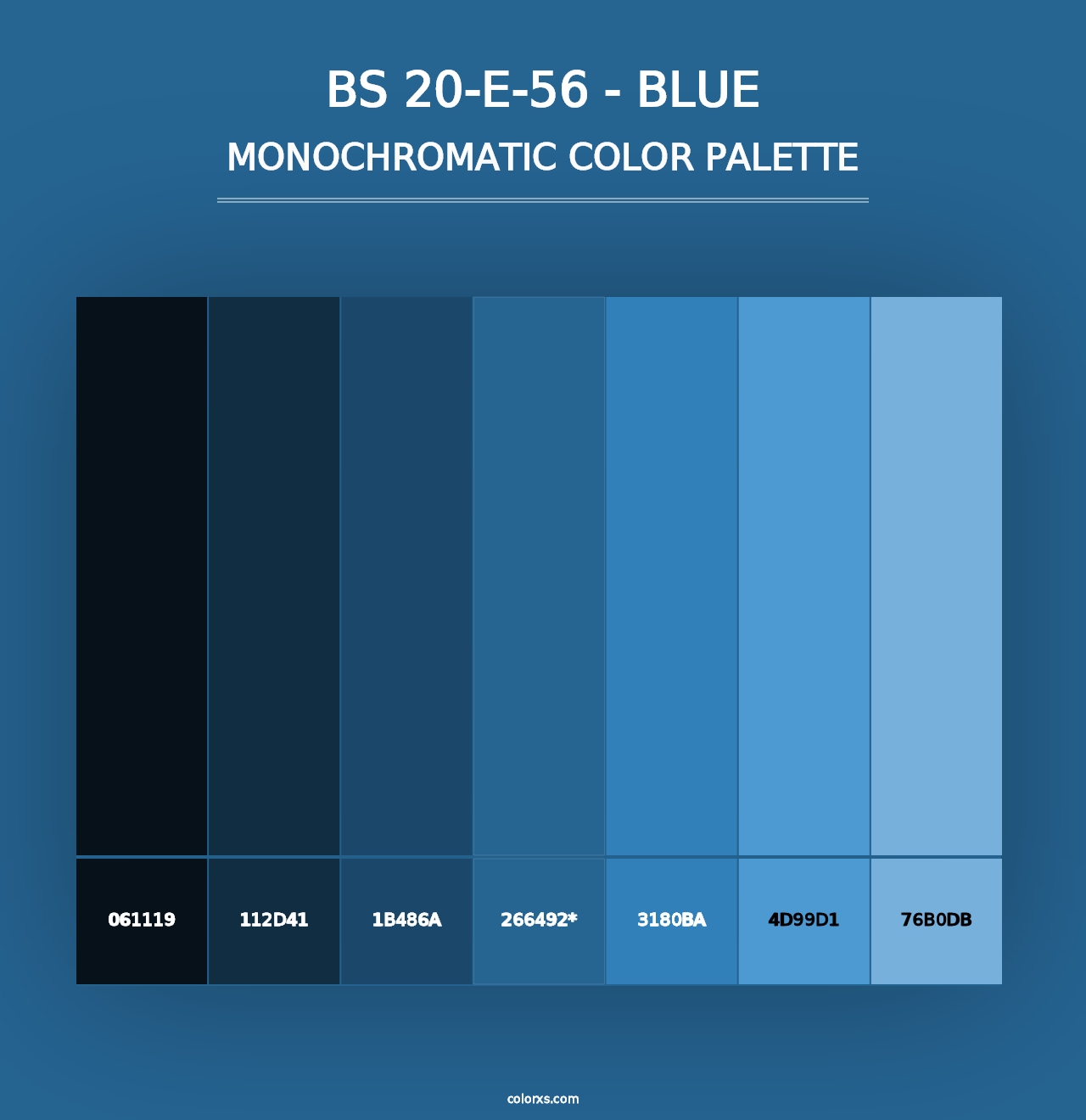 BS 20-E-56 - Blue - Monochromatic Color Palette