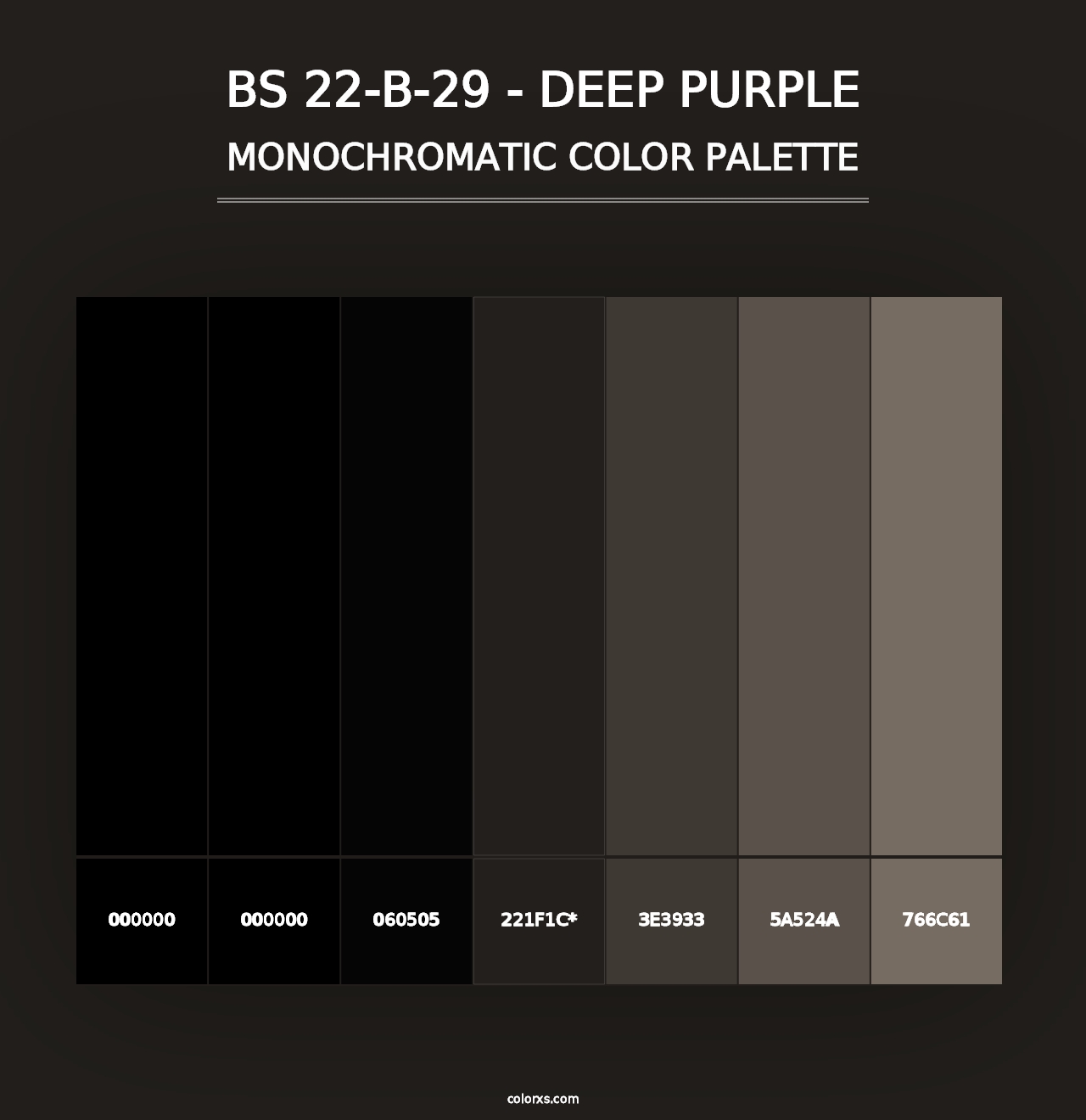 BS 22-B-29 - Deep Purple - Monochromatic Color Palette