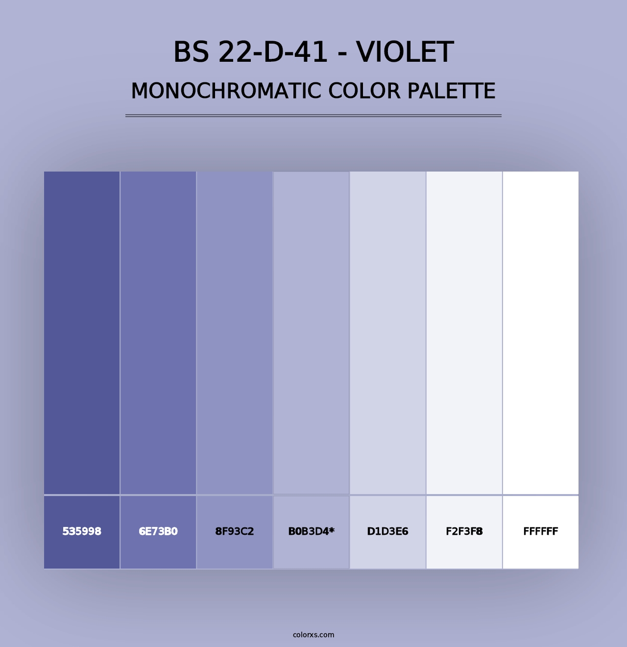 BS 22-D-41 - Violet - Monochromatic Color Palette