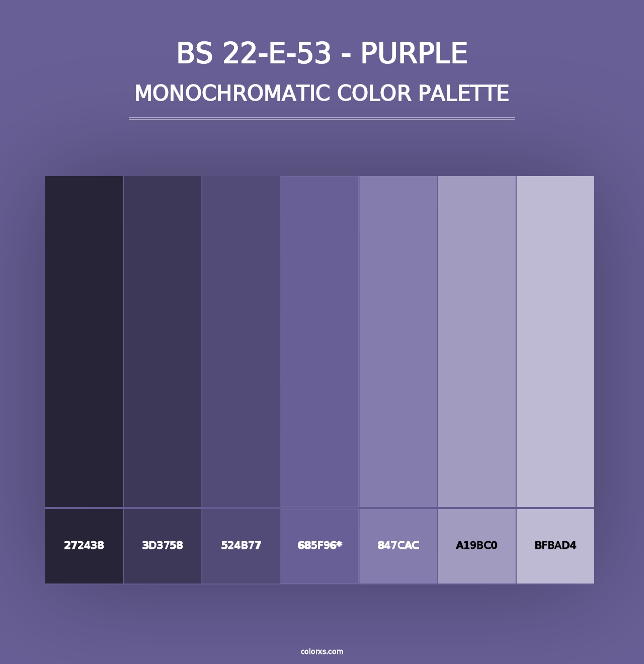 BS 22-E-53 - Purple - Monochromatic Color Palette