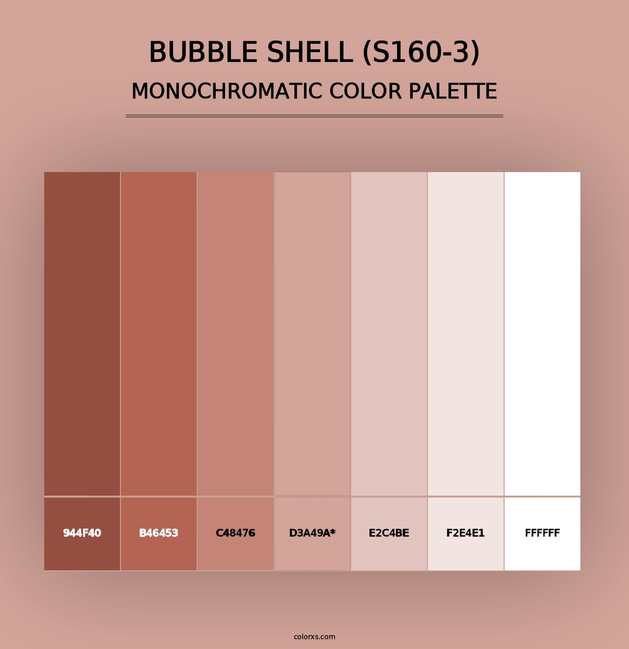 Bubble Shell (S160-3) - Monochromatic Color Palette