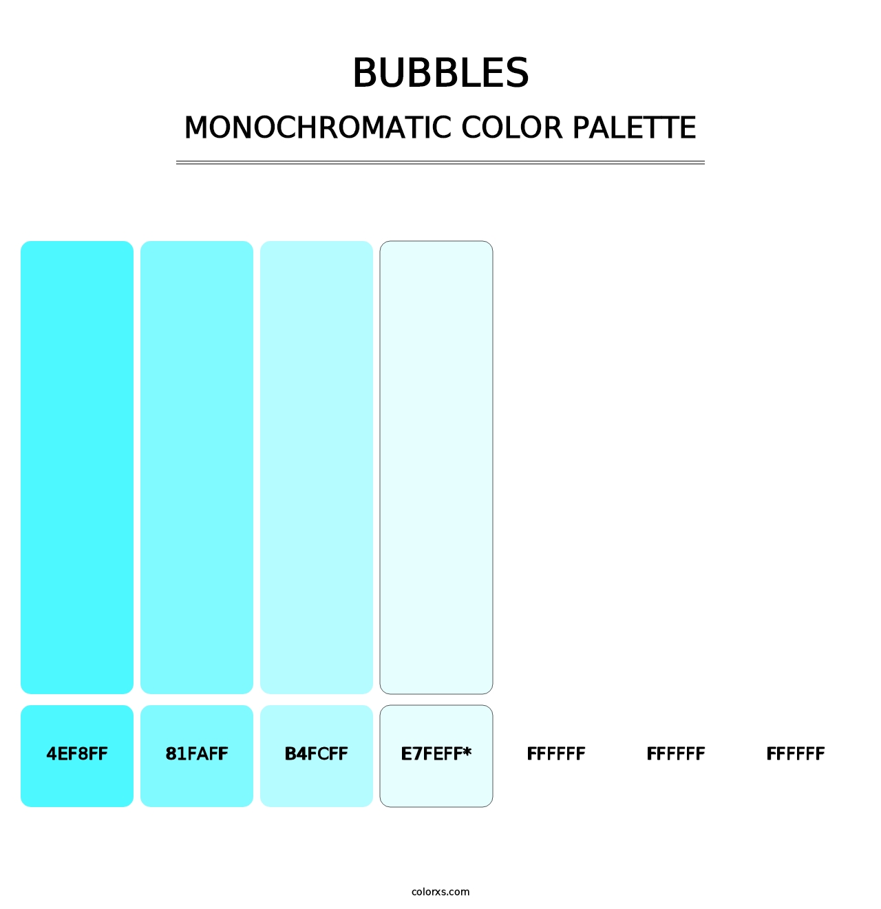 Bubbles - Monochromatic Color Palette