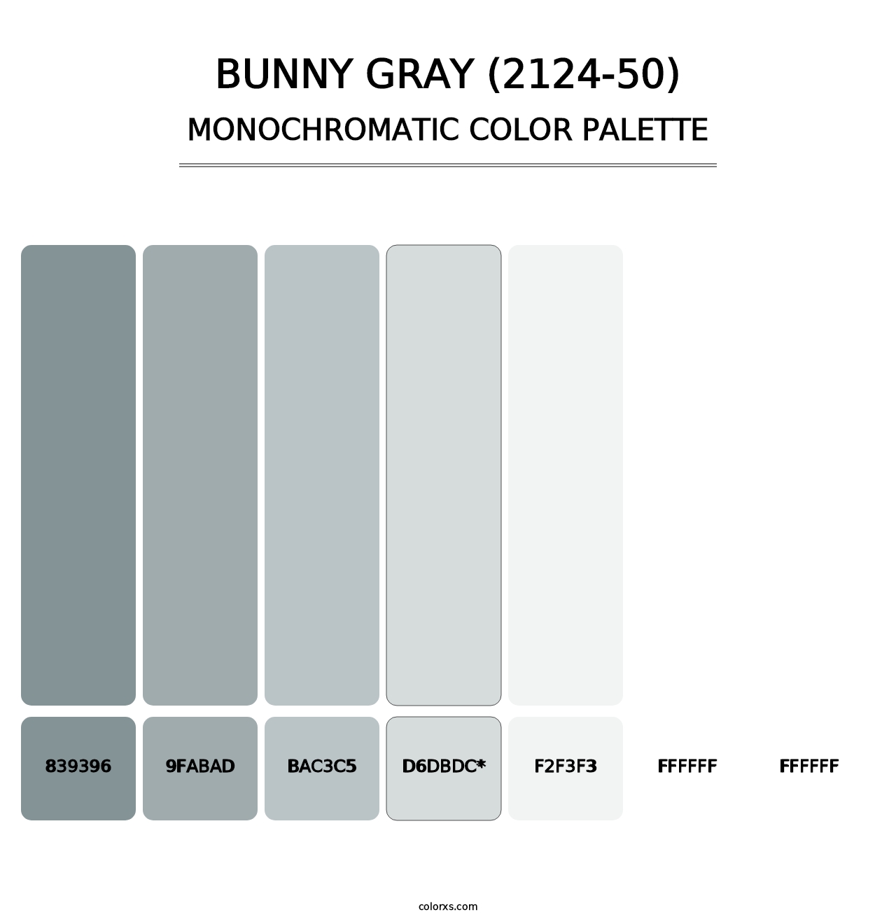 Bunny Gray (2124-50) - Monochromatic Color Palette