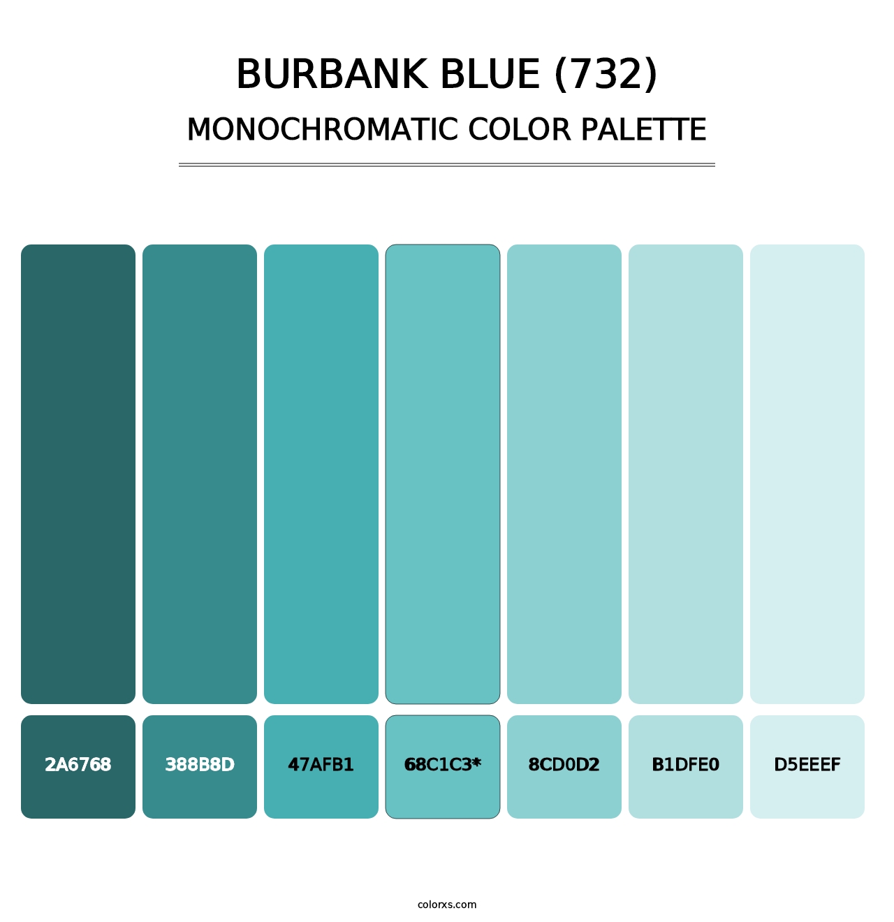 Burbank Blue (732) - Monochromatic Color Palette