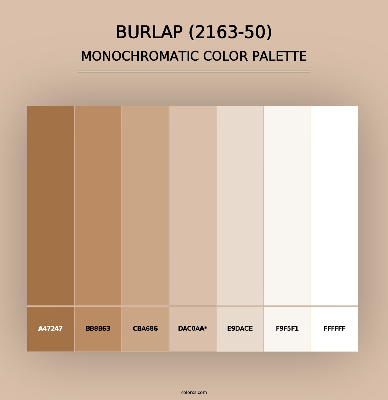 Burlap (2163-50) - Monochromatic Color Palette