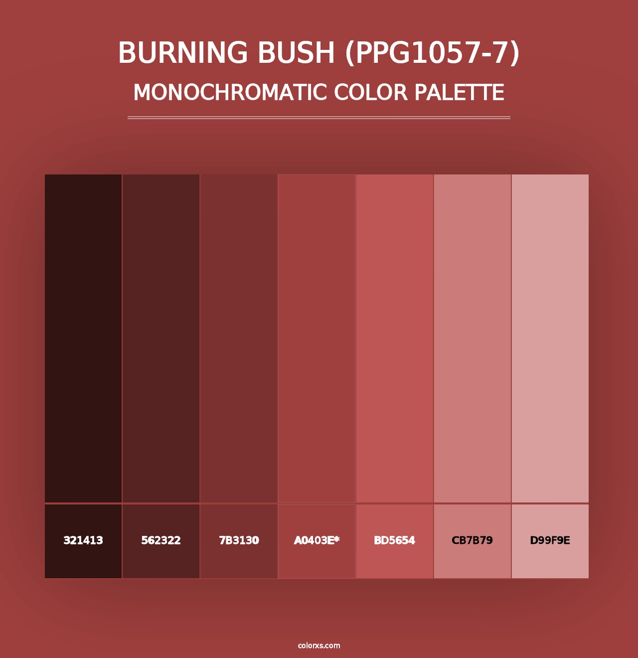 Burning Bush (PPG1057-7) - Monochromatic Color Palette