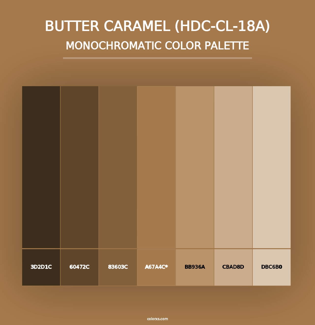 Butter Caramel (HDC-CL-18A) - Monochromatic Color Palette