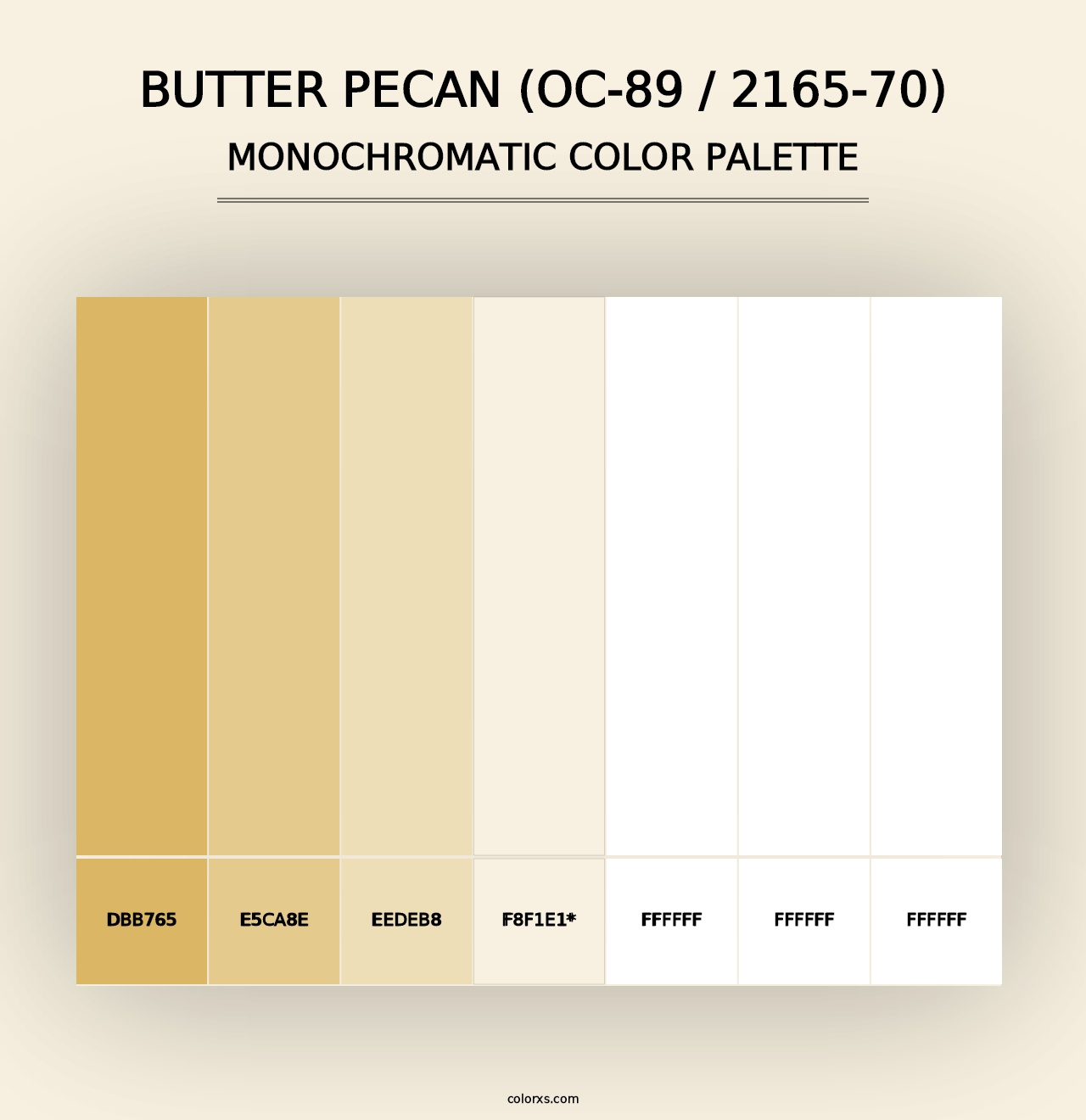 Butter Pecan (OC-89 / 2165-70) - Monochromatic Color Palette