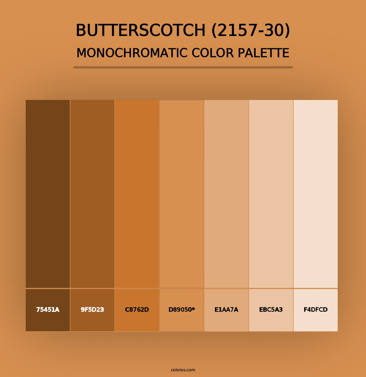 Butterscotch (2157-30) - Monochromatic Color Palette