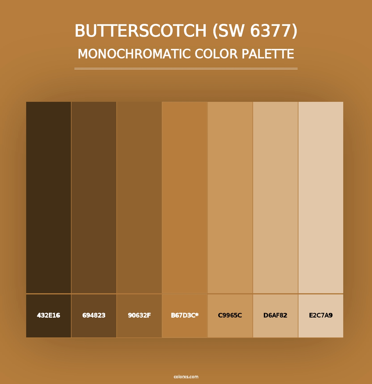 Butterscotch (SW 6377) - Monochromatic Color Palette