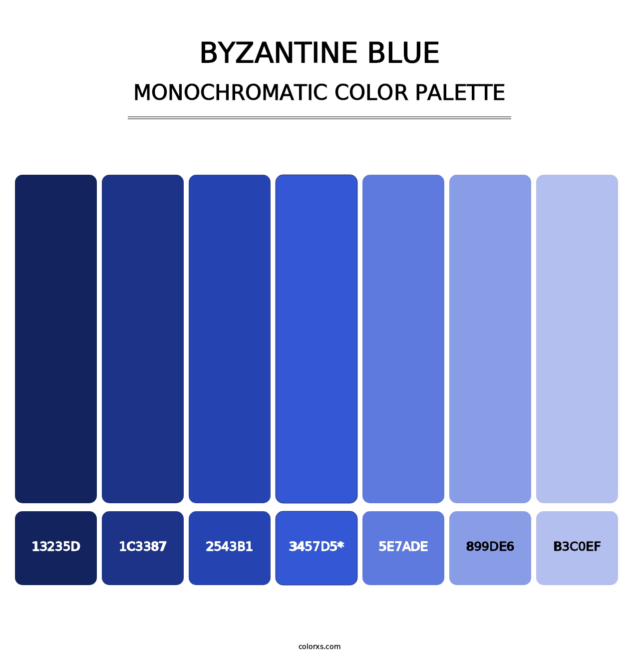 Byzantine Blue - Monochromatic Color Palette