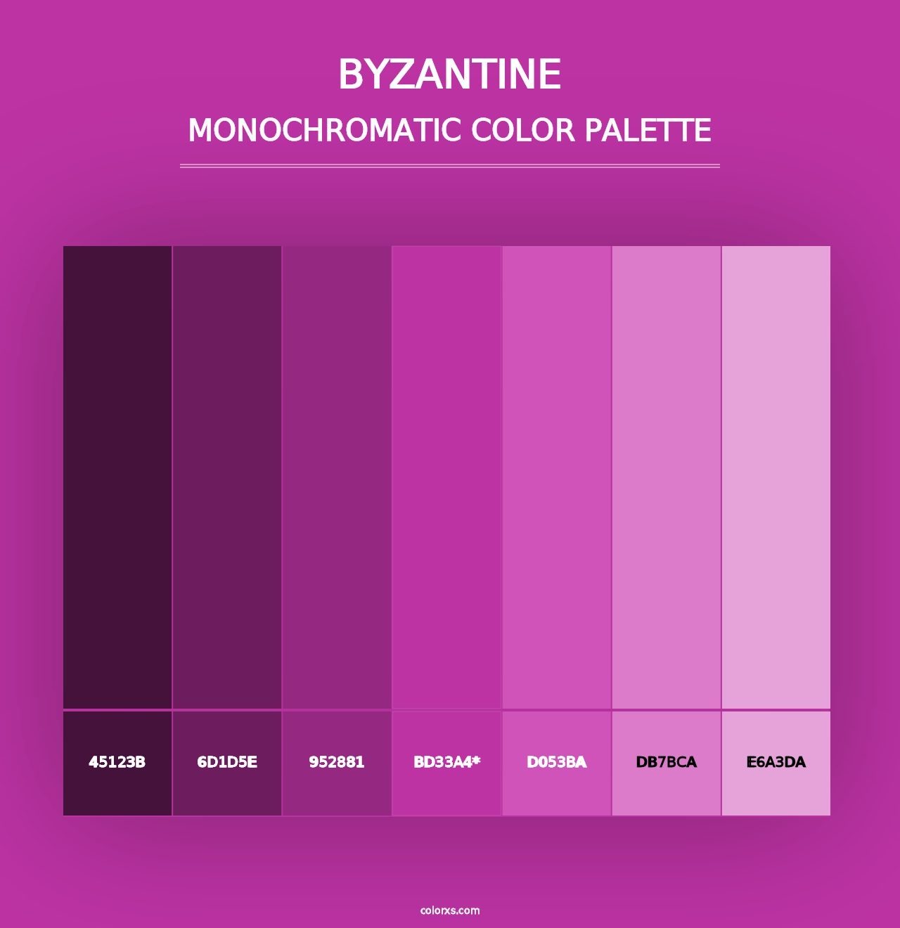 Byzantine - Monochromatic Color Palette