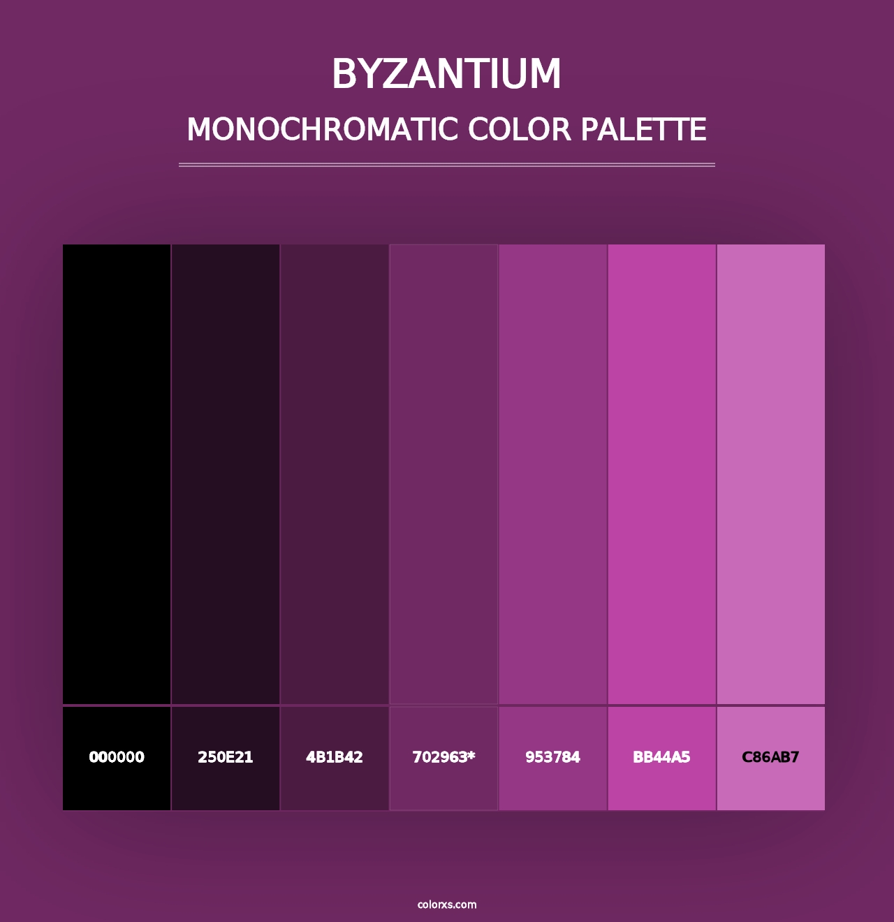 Byzantium - Monochromatic Color Palette