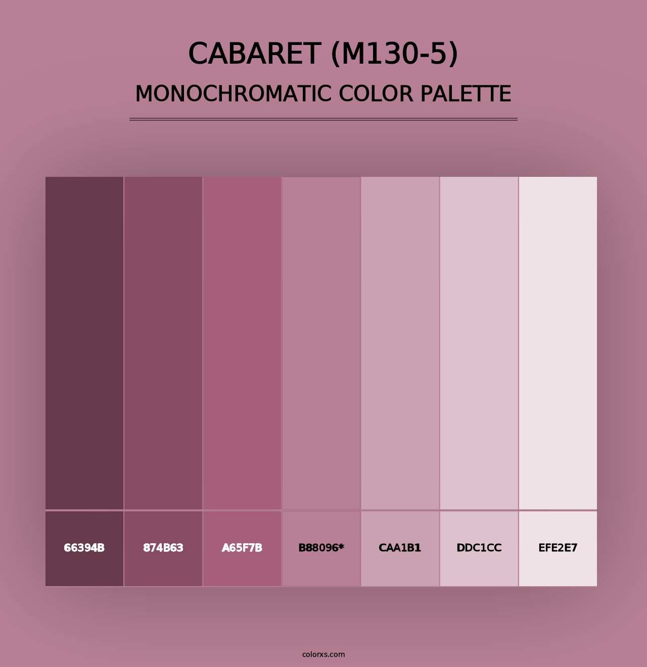 Cabaret (M130-5) - Monochromatic Color Palette