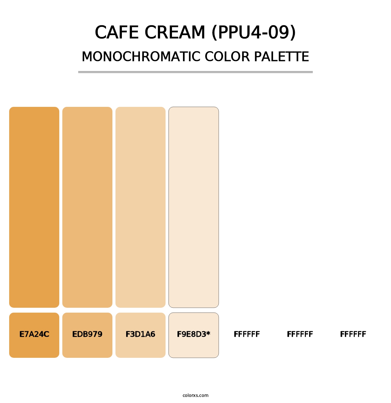 Cafe Cream (PPU4-09) - Monochromatic Color Palette