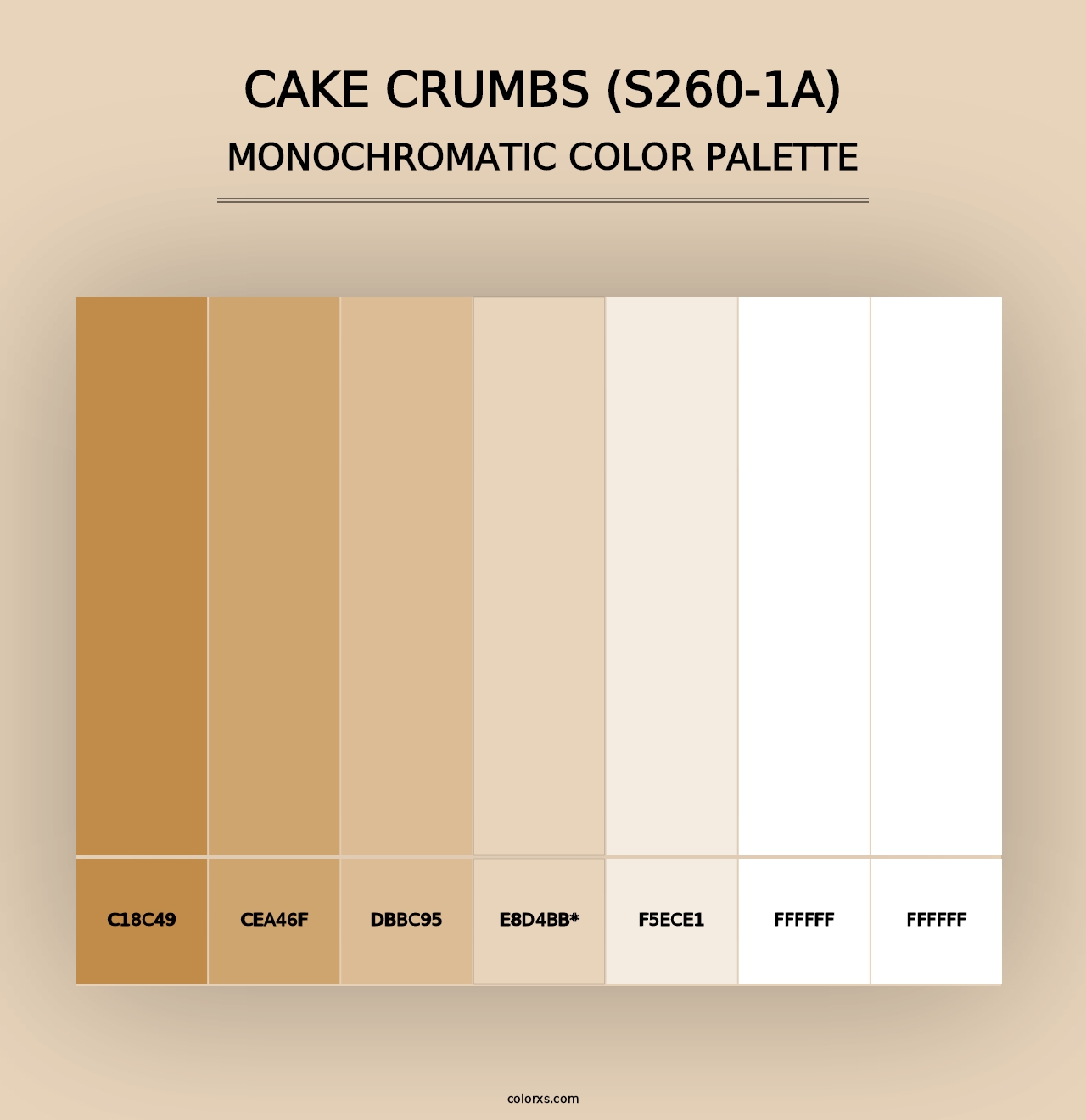 Cake Crumbs (S260-1A) - Monochromatic Color Palette