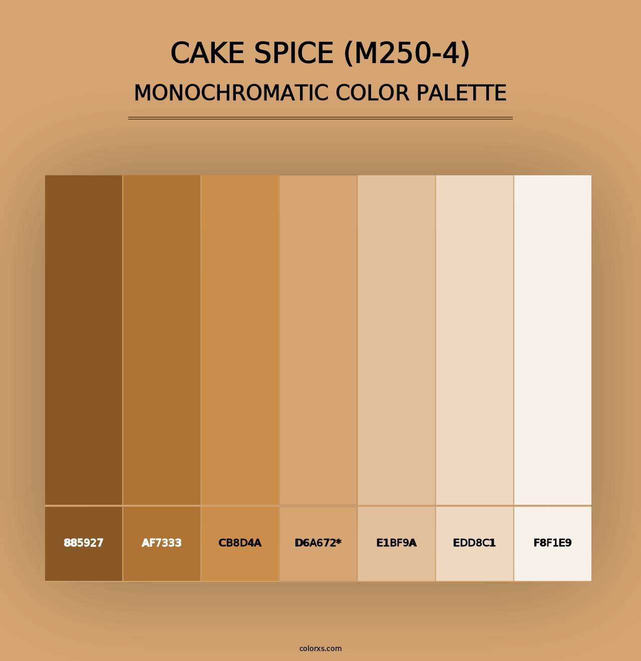 Cake Spice (M250-4) - Monochromatic Color Palette