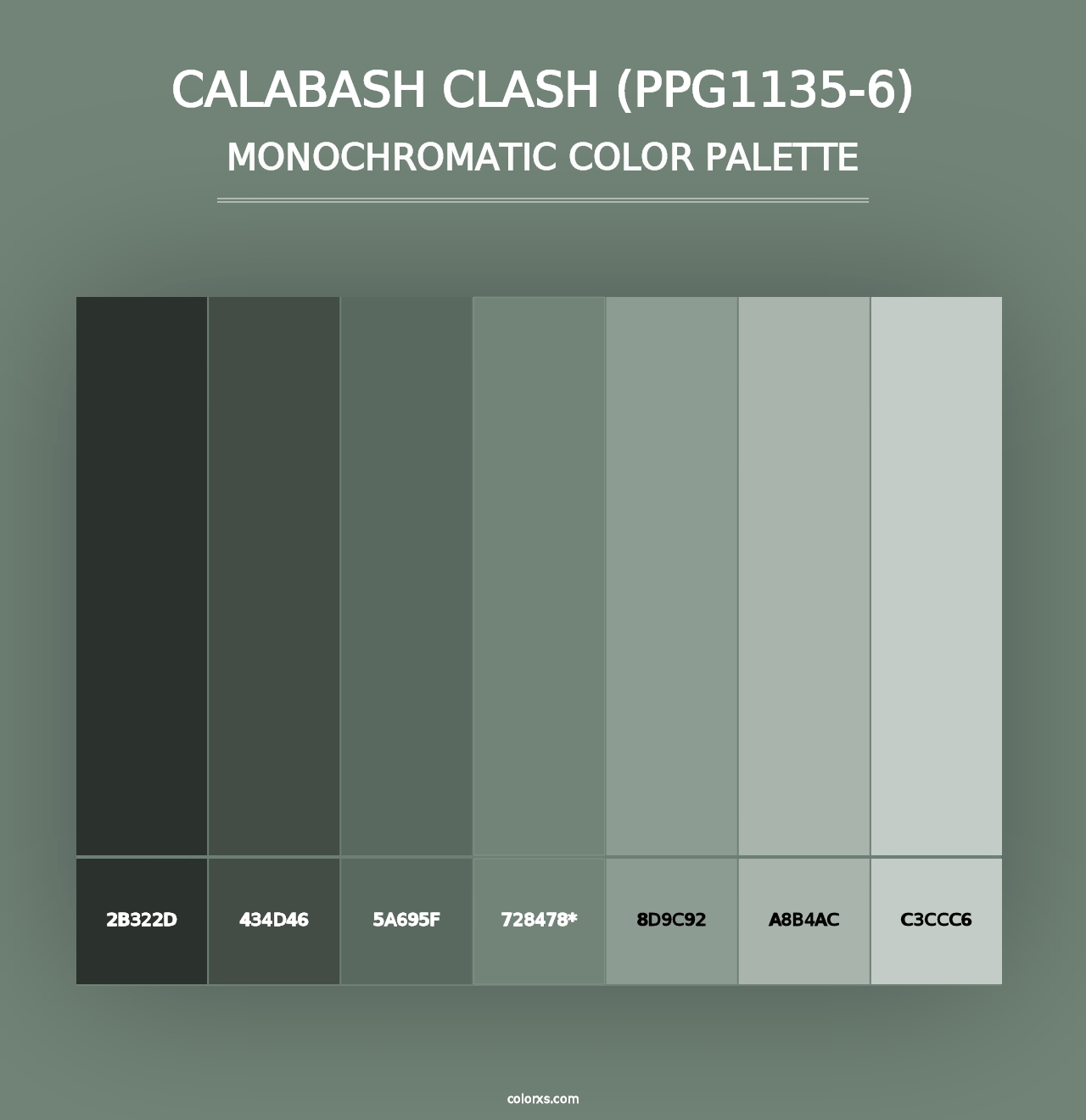 Calabash Clash (PPG1135-6) - Monochromatic Color Palette