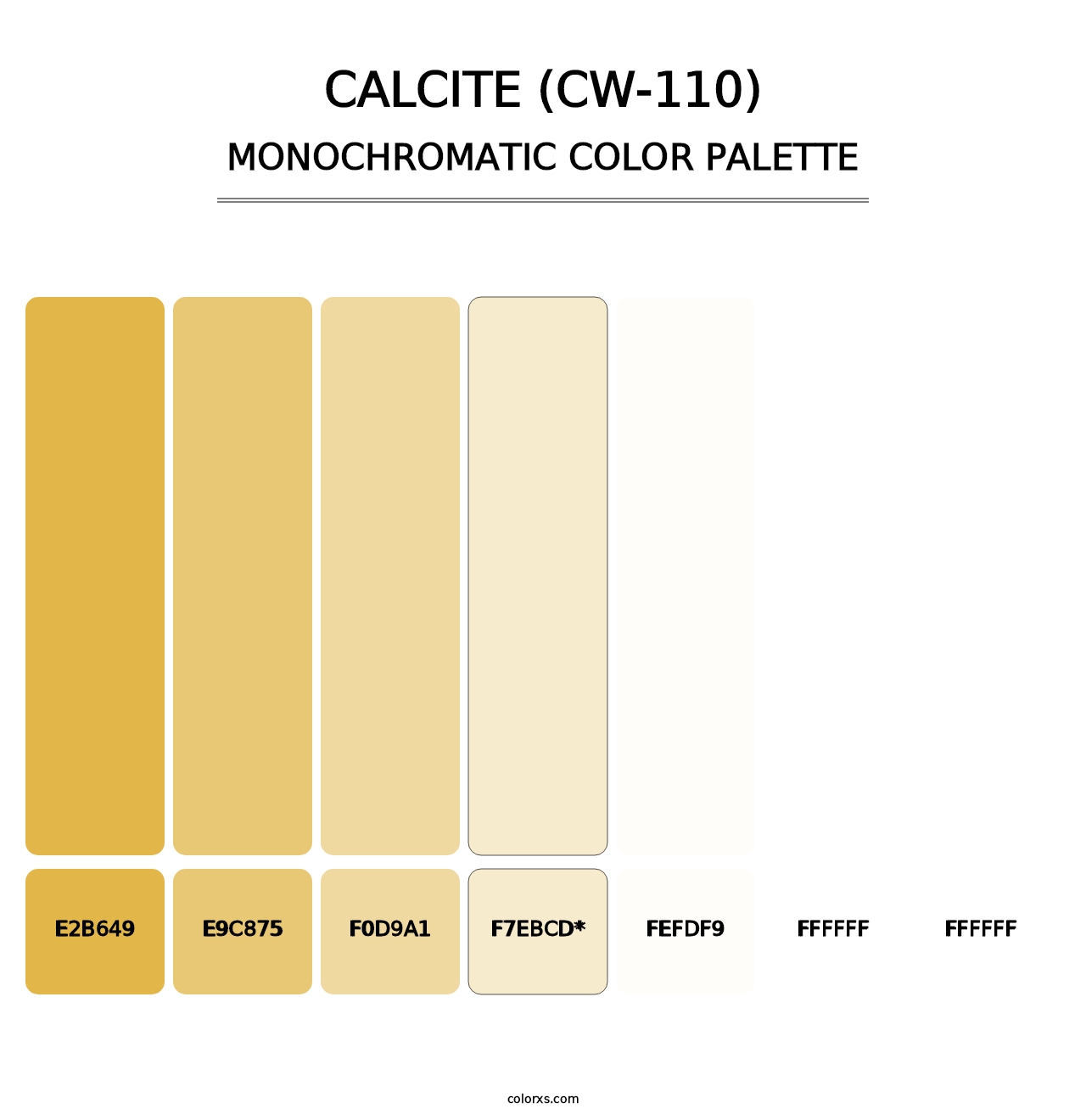 Calcite (CW-110) - Monochromatic Color Palette